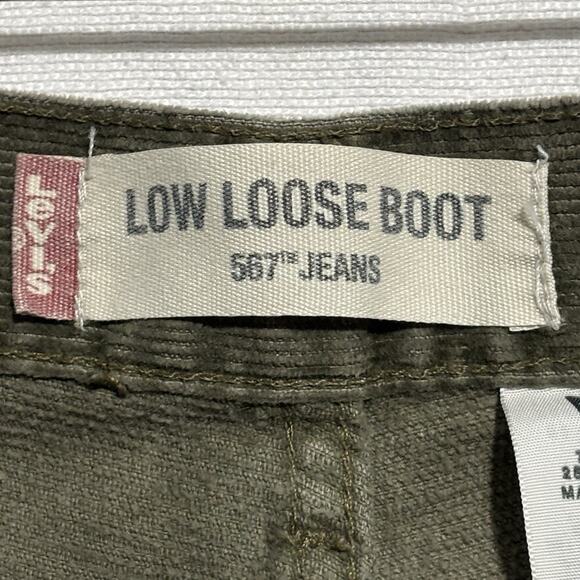 Levi’s 567 Corduroy Pants Mens 38x30 Baggy Low Loose Boot Brown Y2K Wide Leg VTG - Picture 5 of 15